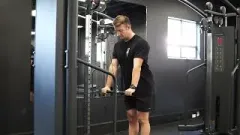 Cable tricep pushdown straight bar