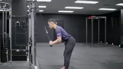 Cable tricep pushdown