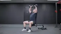 Dumbbell seated shoulder press